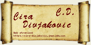 Ćira Divjaković vizit kartica